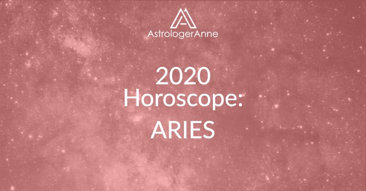 Starry sky in red for Aries 2020 horoscope