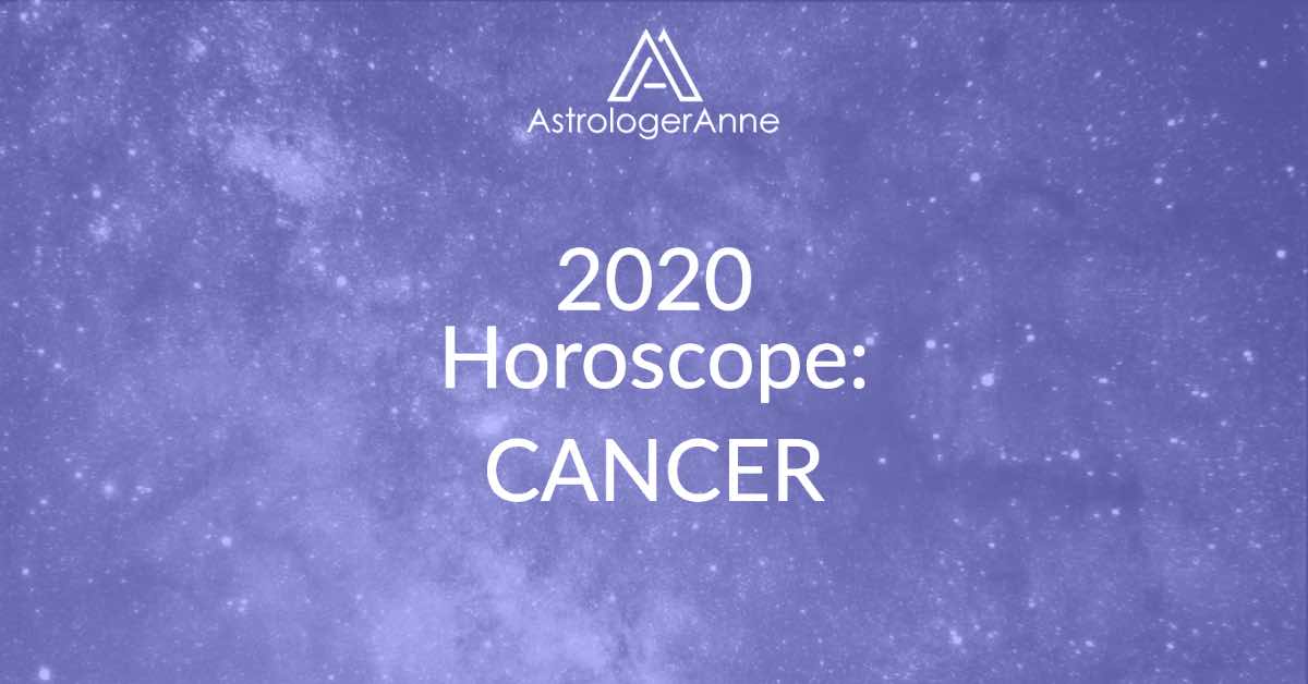 Deep blue starry sky for 2020 Cancer zodiac sign horoscope