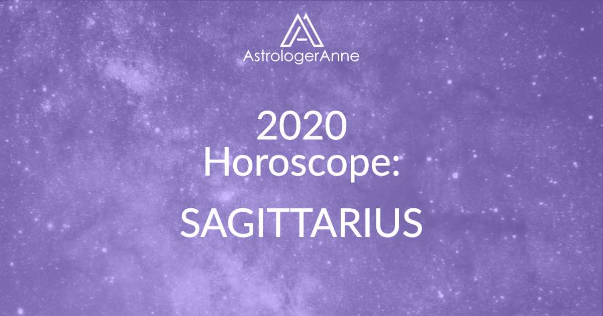 Purple starry sky for 2020 Sagittarius horoscope