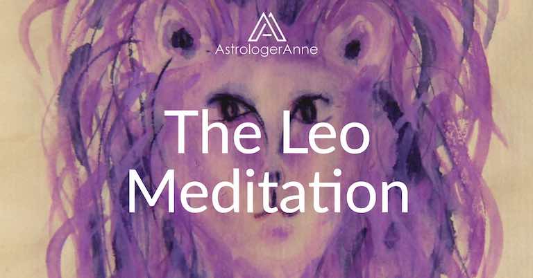 Leo meditation - Leo watercolor painting by Anne Nordhaus-Bike-all-rights-reserved