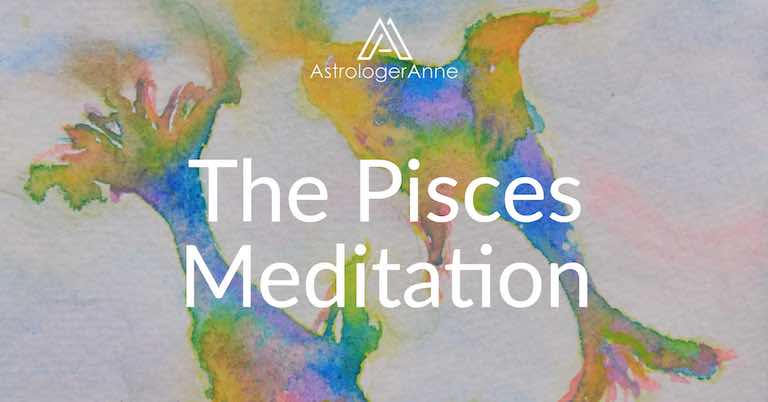 Pisces meditation watercolor painting by Anne Nordhaus-Bike-all-rights-reserved