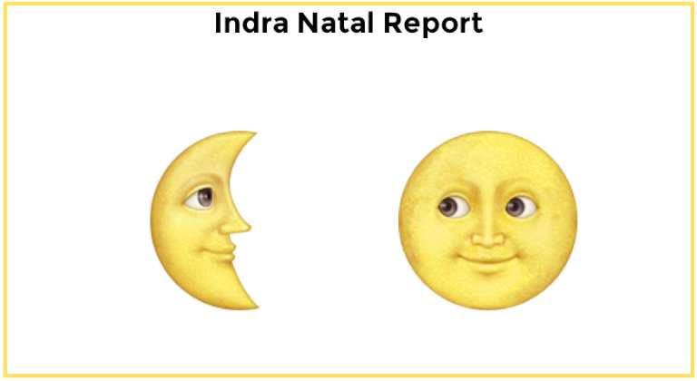 Astrology birth chart reports Indra Natal Report