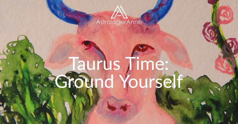 Taurus traits - Taurus watercolor painting by Anne Nordhaus-Bike-all-rights-reserved