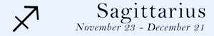 Sagittarius zodiac sign symbol and dates