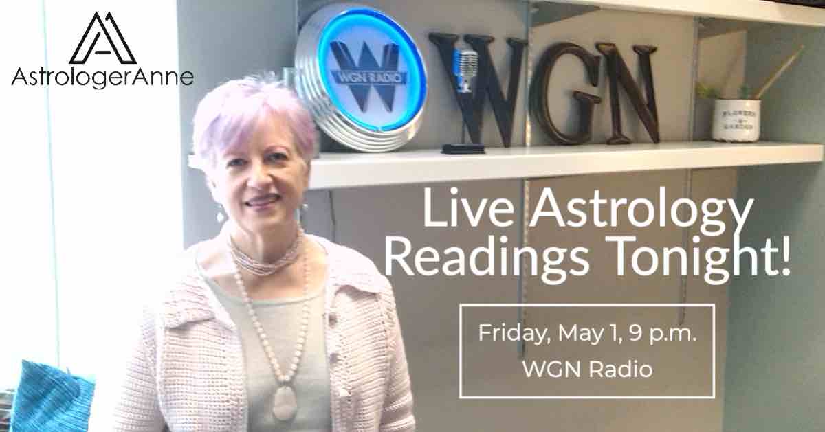 Astrologer Anne at WGN Radio - giving live readings on air