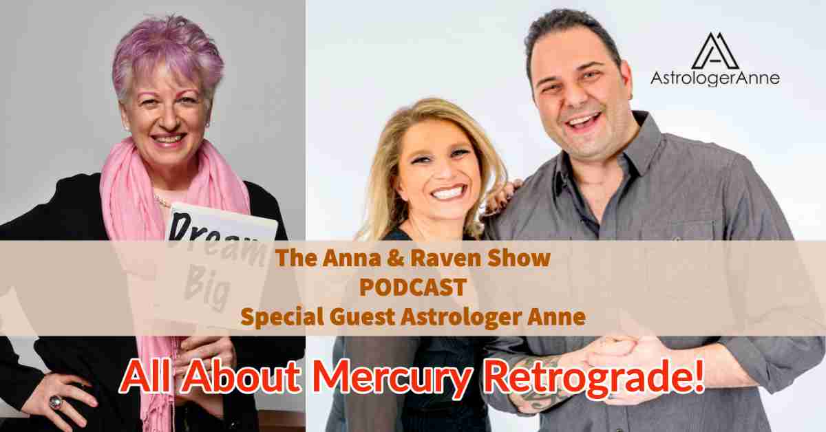 Astrologer Anne Nordhaus-Bike with Anna Zap and Raven for Anna & Raven Show on Mercury retrograde